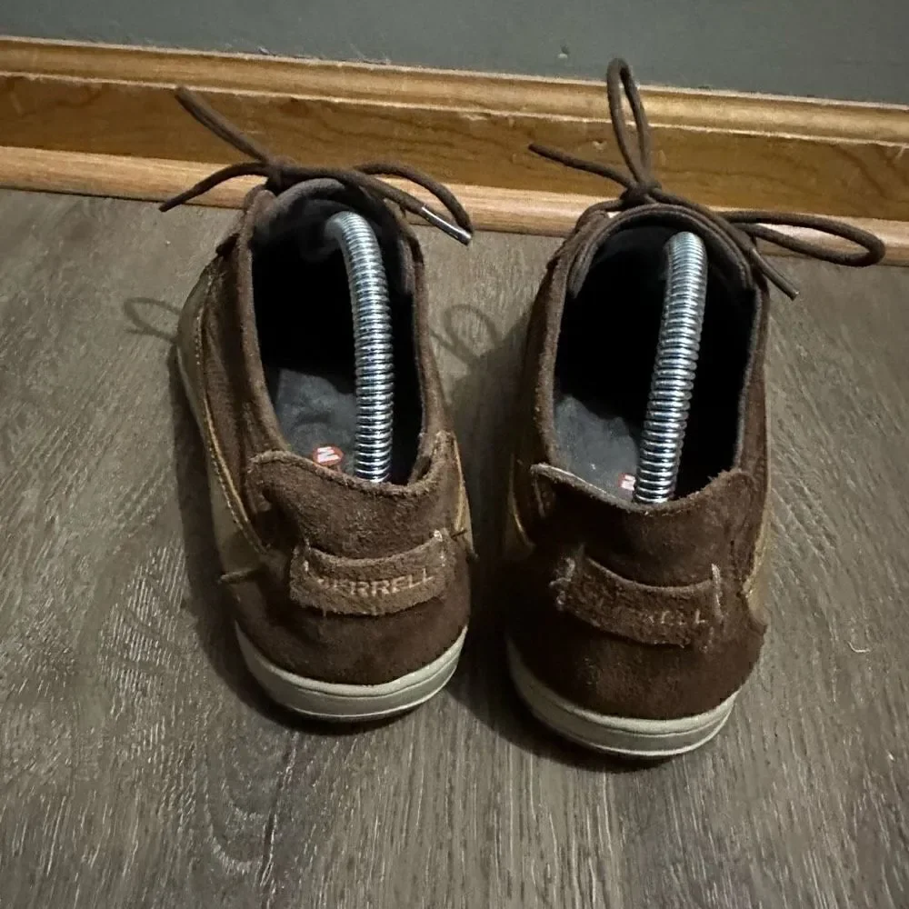 Merrell Ashland Tie Shoes Womens 8.5 Brown Nubuck Leather Comfort J42516